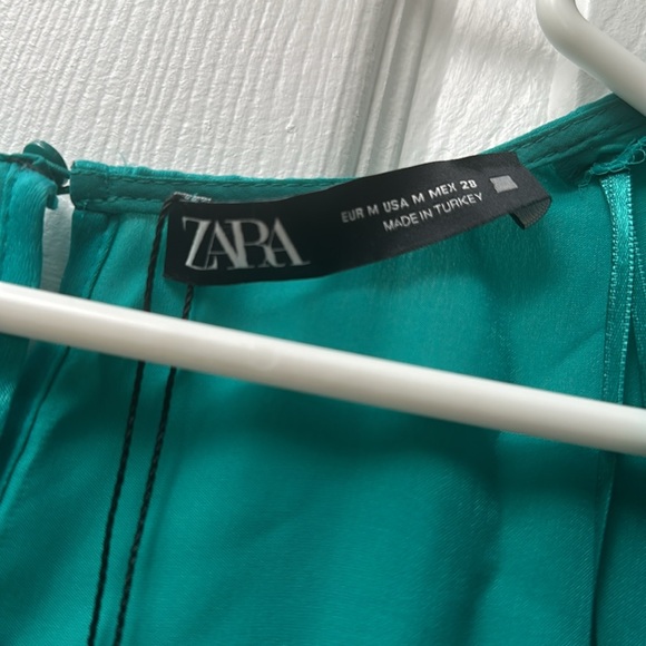 ZARA Dress (with shorts under) Turquoise - Picture 3 of 6